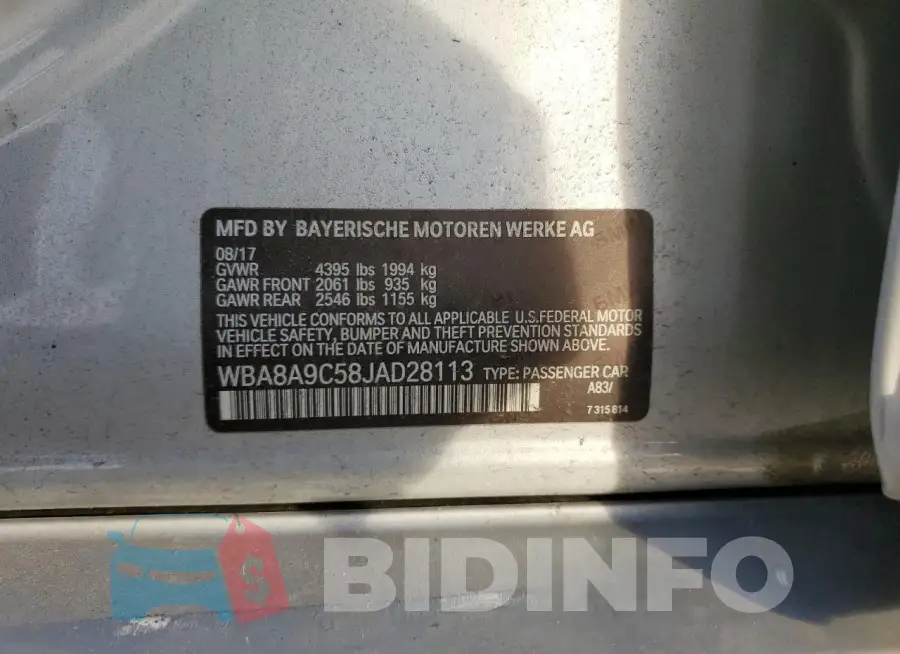 WBA8A9C58JAD28113 Photo# 12