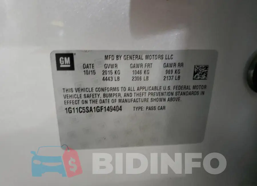 1G11C5SA1GF149404 Photo# 13