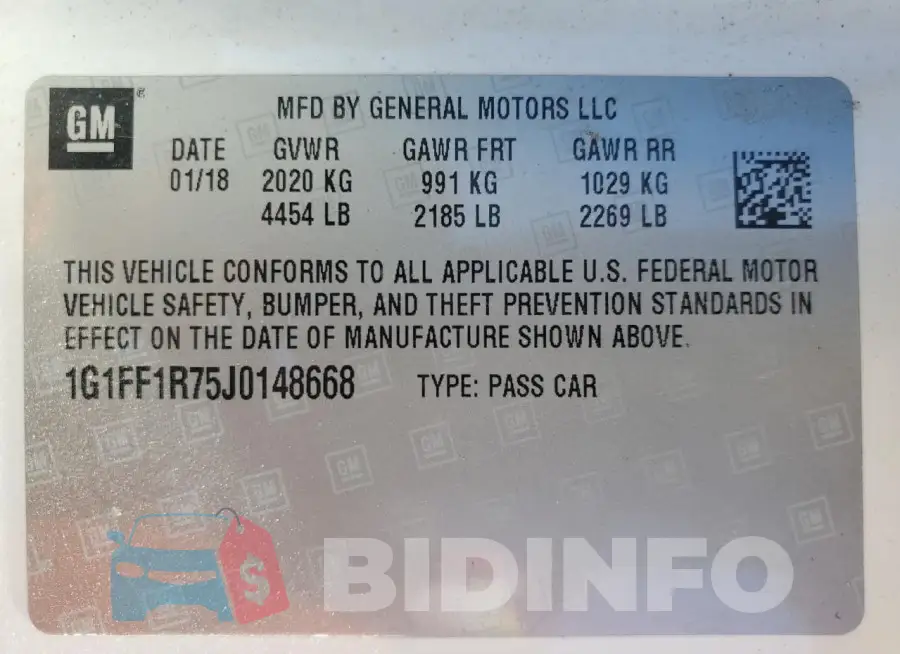 1G1FF1R75J0148668 Photo# 12
