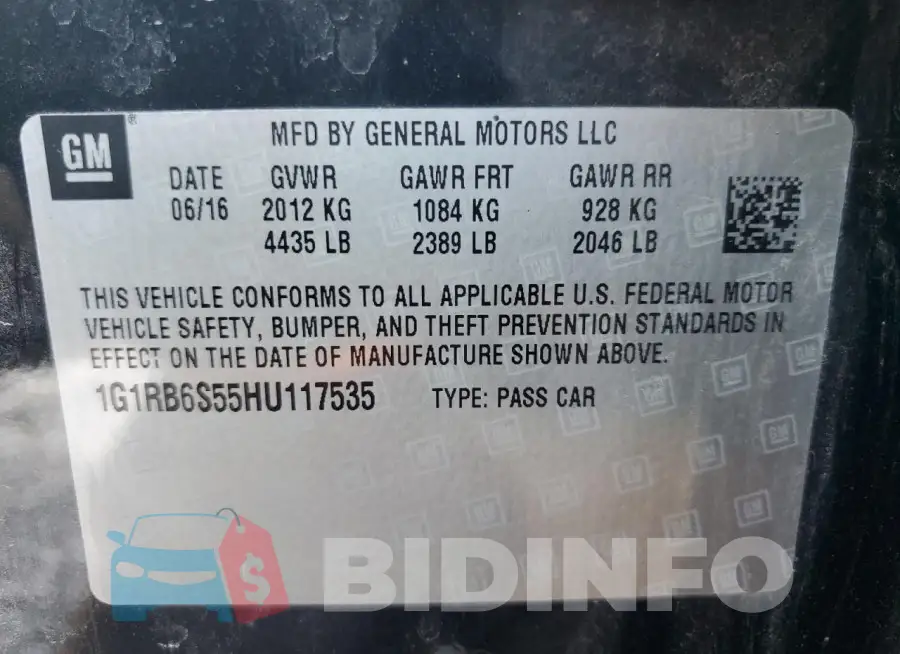 1G1RB6S55HU117535 Photo# 12