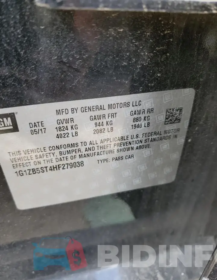 1G1ZB5ST4HF279038 Photo# 12