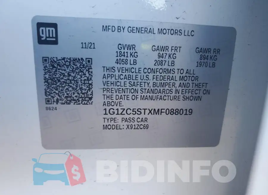 1G1ZC5STXMF088019 Photo# 12