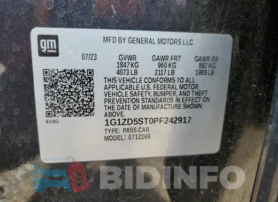 1G1ZD5ST0PF242917 Photo# 12
