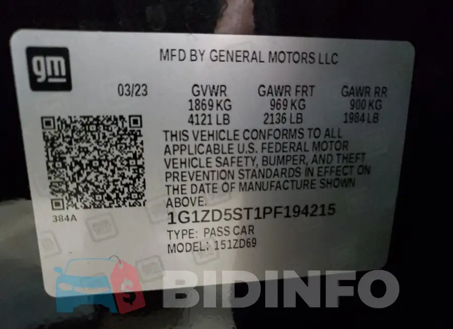 1G1ZD5ST1PF194215 Photo# 13