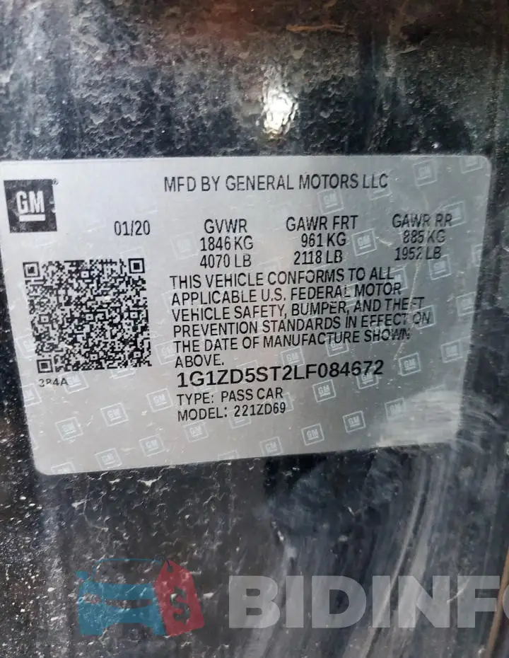 1G1ZD5ST2LF084672 Photo# 12