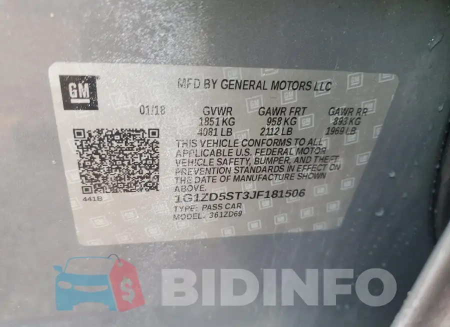 1G1ZD5ST3JF181506 Photo# 12