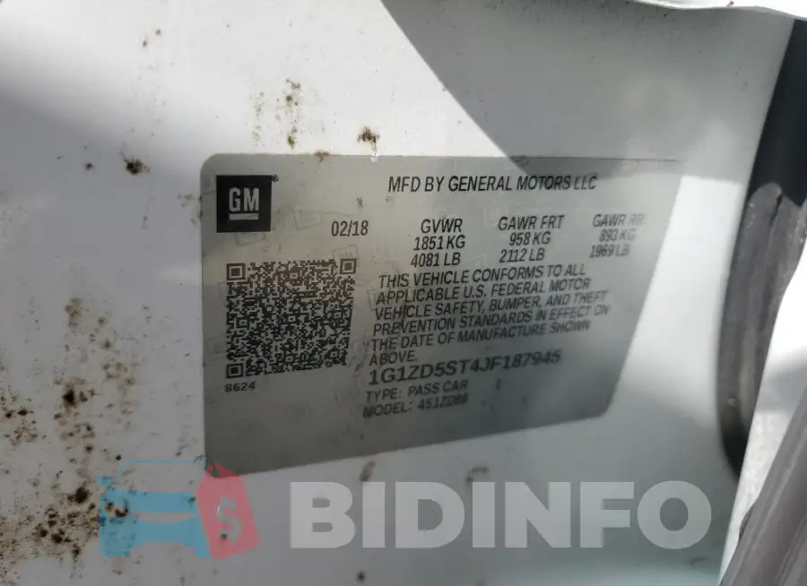 1G1ZD5ST4JF187945 Photo# 12
