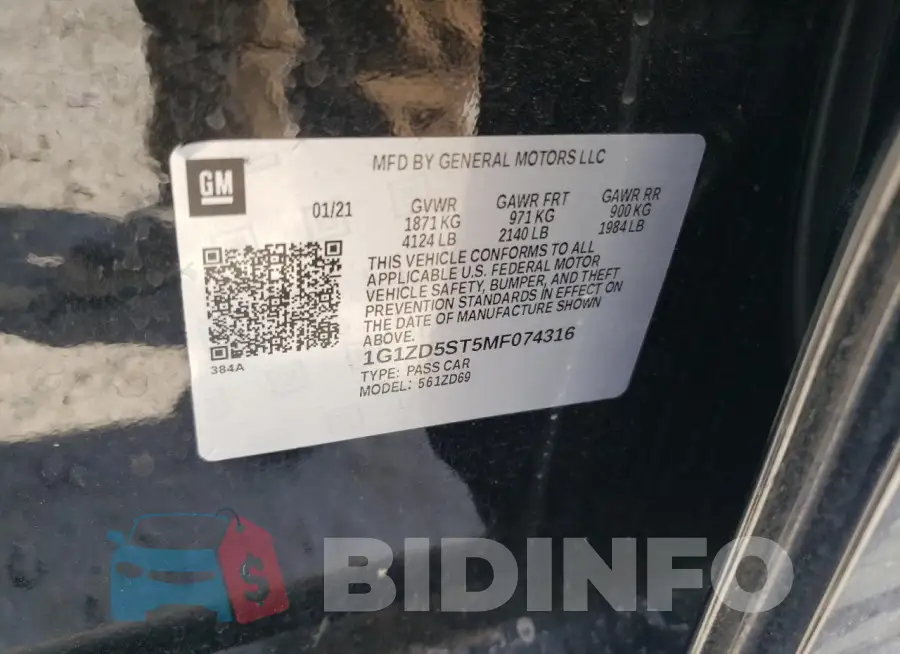 1G1ZD5ST5MF074316 Photo# 13