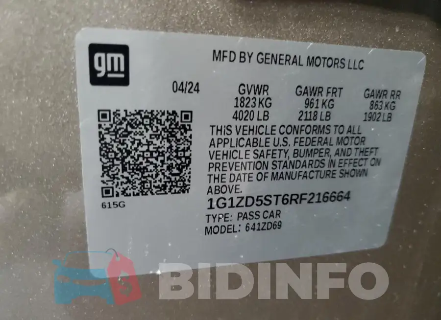 1G1ZD5ST6RF216664 Photo# 12