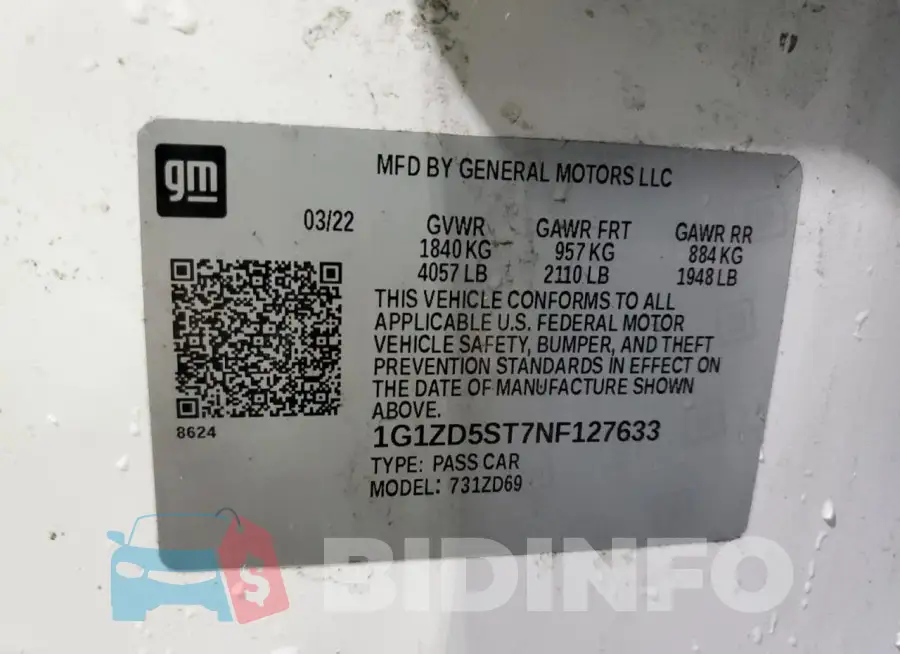1G1ZD5ST7NF127633 Photo# 12