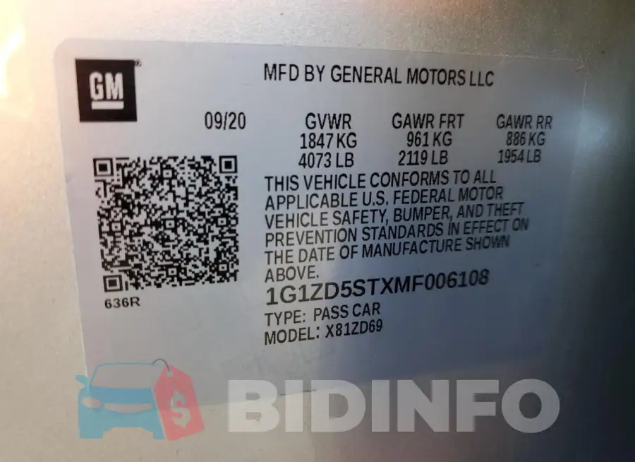 1G1ZD5STXMF006108 Photo# 12