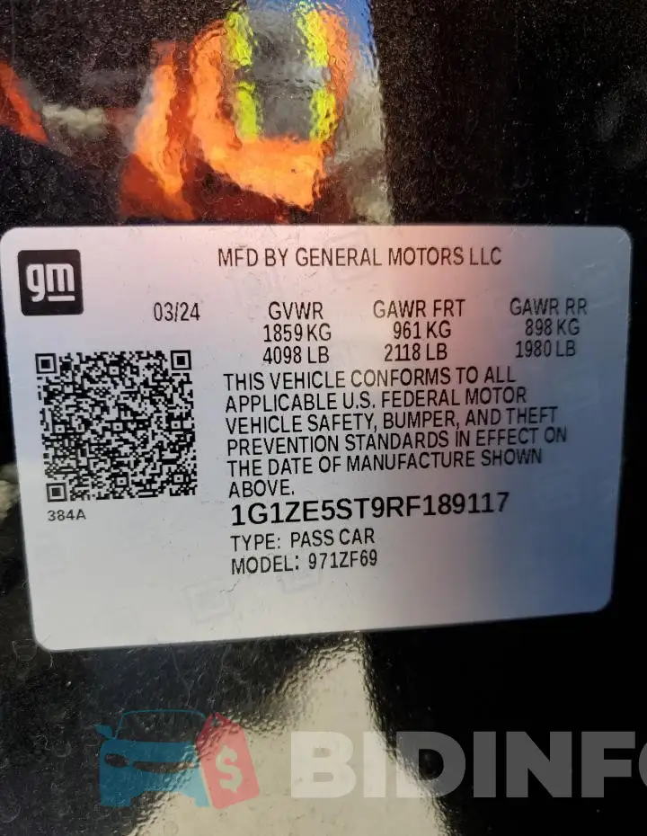 1G1ZE5ST9RF189117 Photo# 12