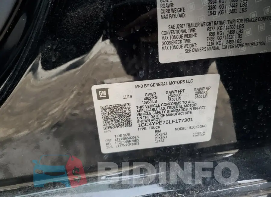 1GC4YPE75LF177301 Photo# 12