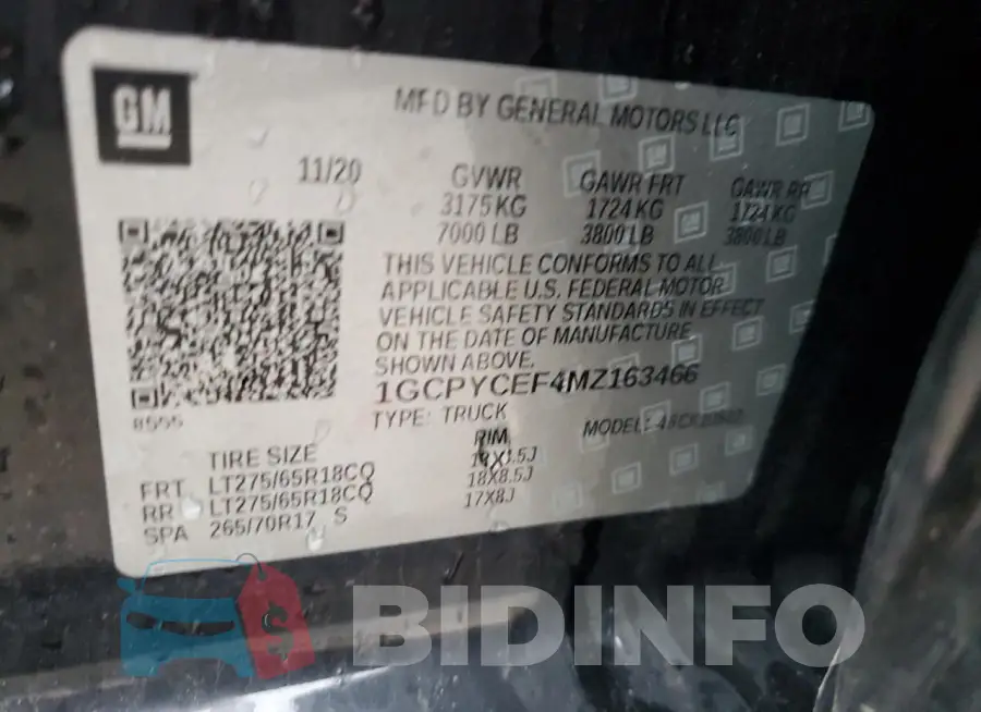 1GCPYCEF4MZ163466 Photo# 12