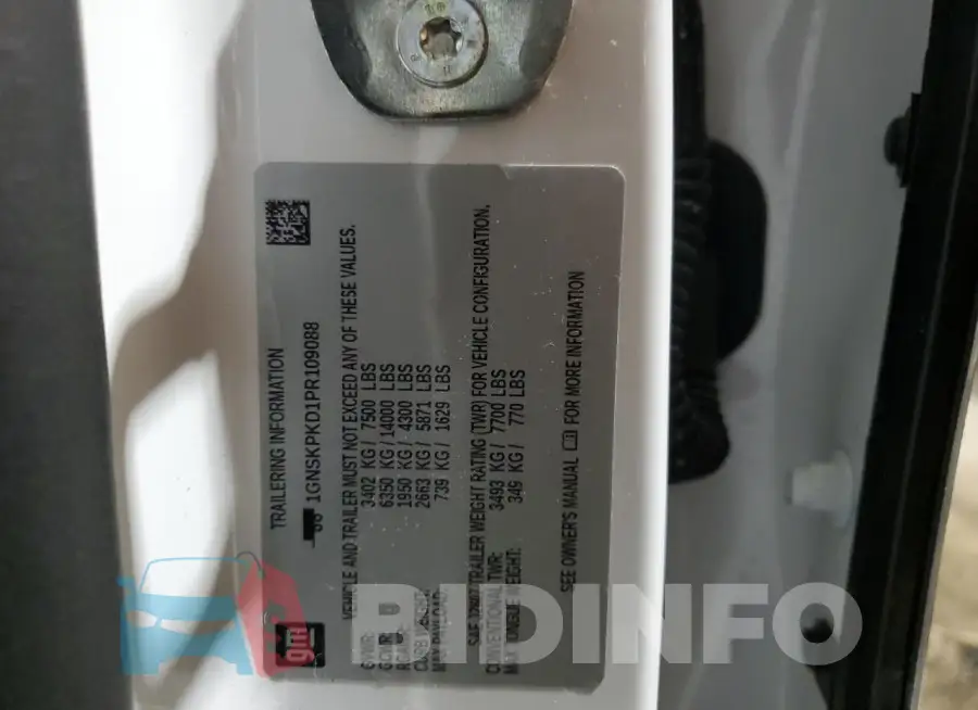 1GNSKPKD1PR109088 Photo# 13