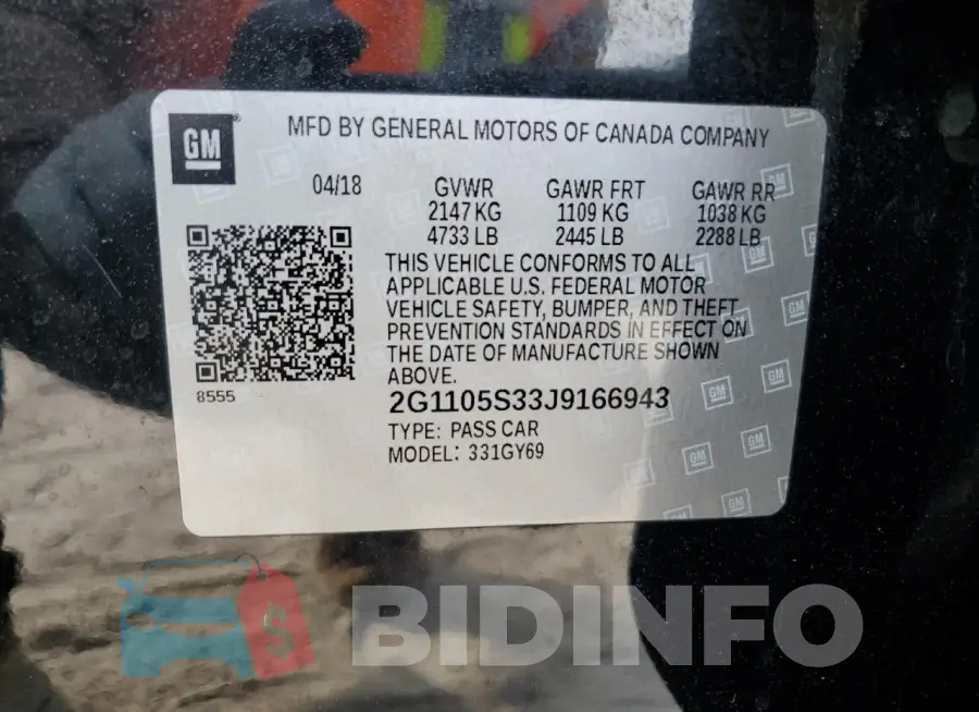 2G1105S33J9166943 Photo# 12