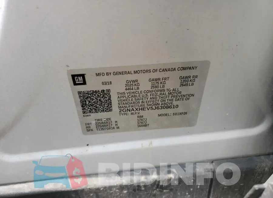 2GNAXHEV5J6308610 Photo# 13
