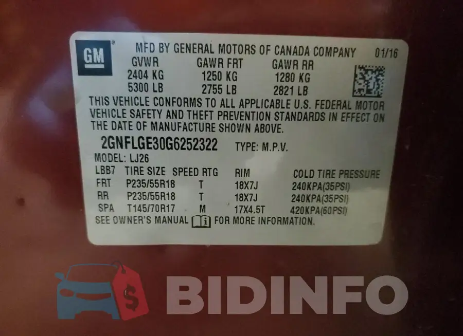 2GNFLGE30G6252322 Photo# 14
