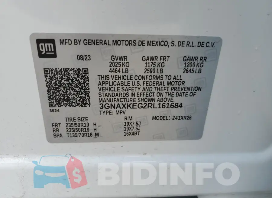 3GNAXKEG2RL161684 Photo# 14