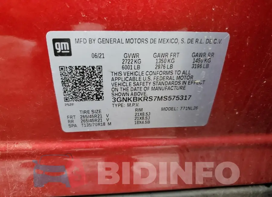 3GNKBKRS7MS575317 Photo# 13