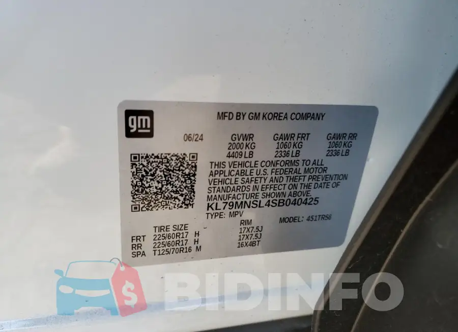 KL79MNSL4SB040425 Photo# 13