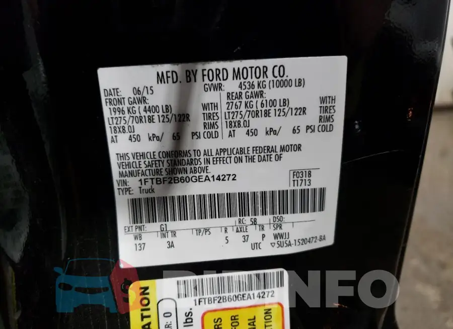 1FTBF2B60GEA14272 Photo# 13