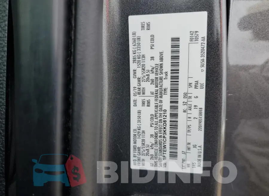 1FTEW1CP3KKD81210 Photo# 12