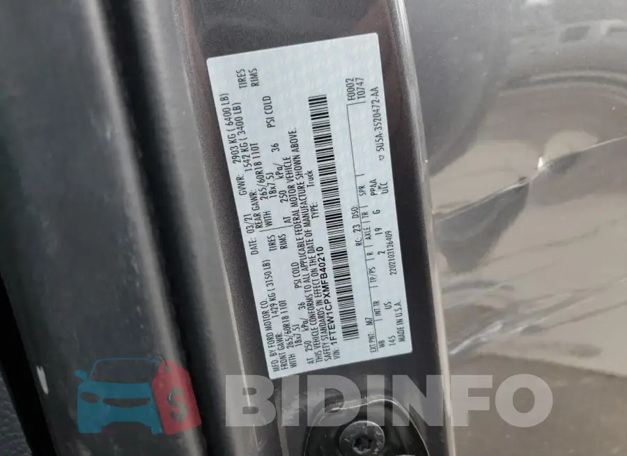 1FTEW1CPXMFB40210 Photo# 12