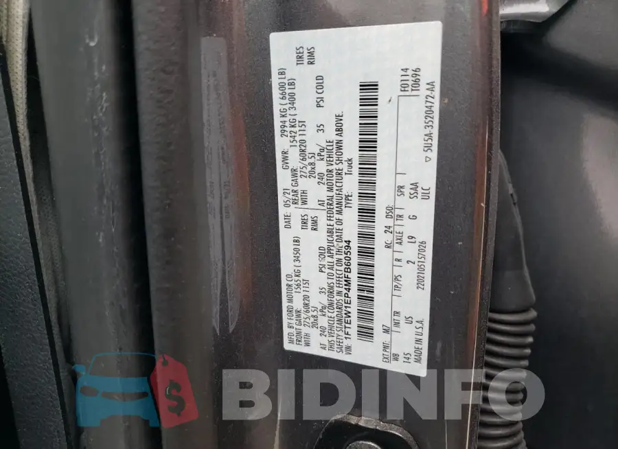 1FTEW1EP4MFB60594 Photo# 12