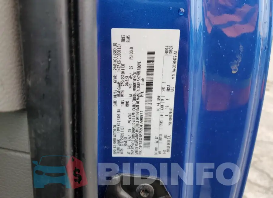 1FTEX1EP2GFA98971 Photo# 12