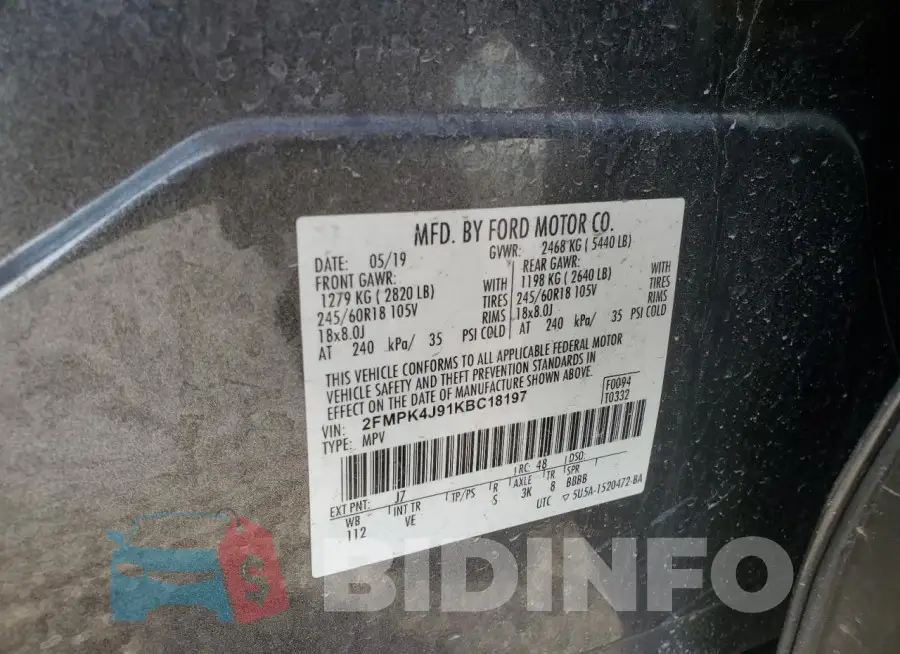 2FMPK4J91KBC18197 Photo# 14