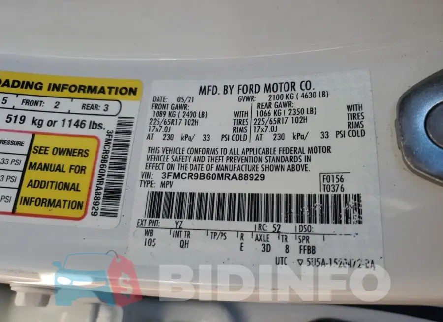 3FMCR9B60MRA88929 Photo# 14