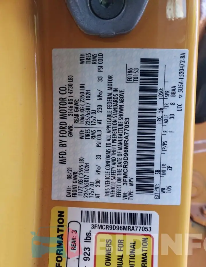 3FMCR9D96MRA77053 Photo# 13