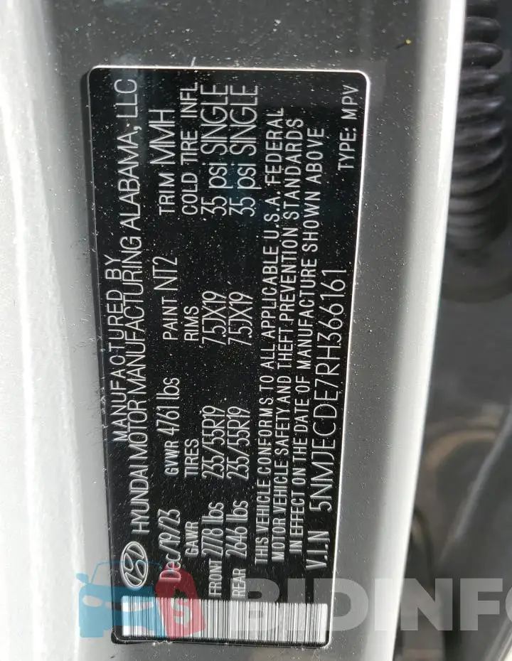 5NMJECDE7RH366161 Photo# 14