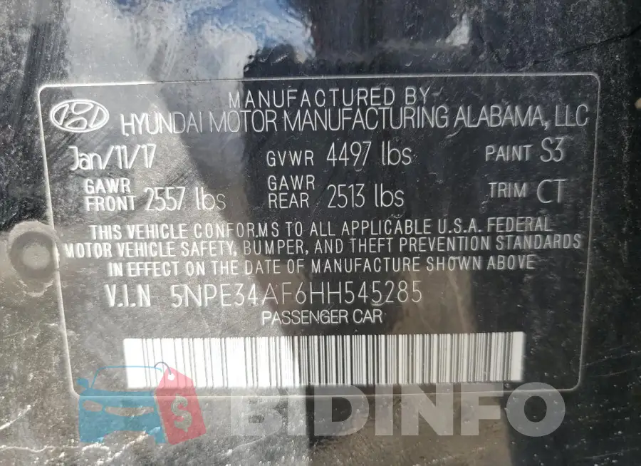 5NPE34AF6HH545285 Photo# 13