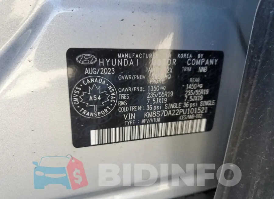KM8S7DA22PU101521 Photo# 14