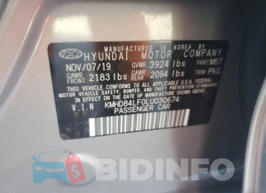 KMHD84LF0LU030674 Photo# 12