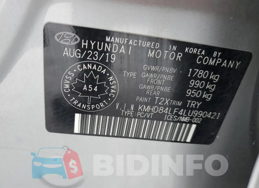 KMHD84LF4LU990421 Photo# 13