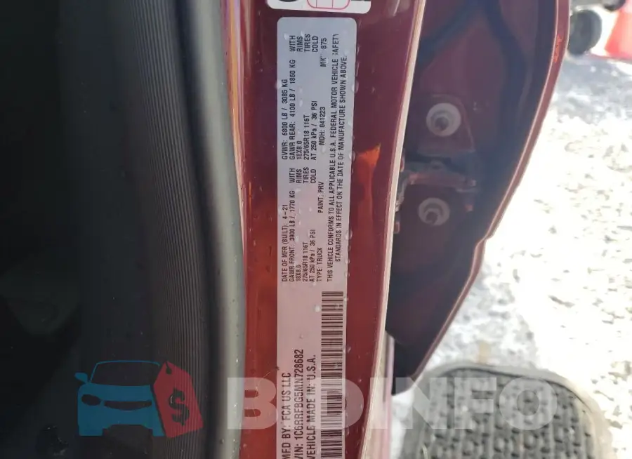 1C6RRFBG5MN728682 Photo# 13