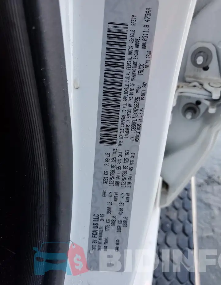 1C6SRFLT8KN796226 Photo# 12