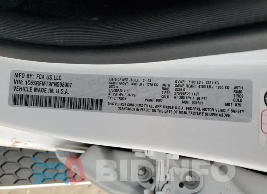 1C6SRFMT9PN598907 Photo# 12