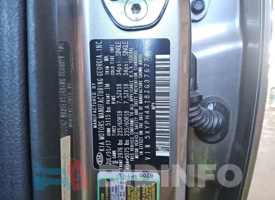 5XYPH4A18JG376771 Photo# 13