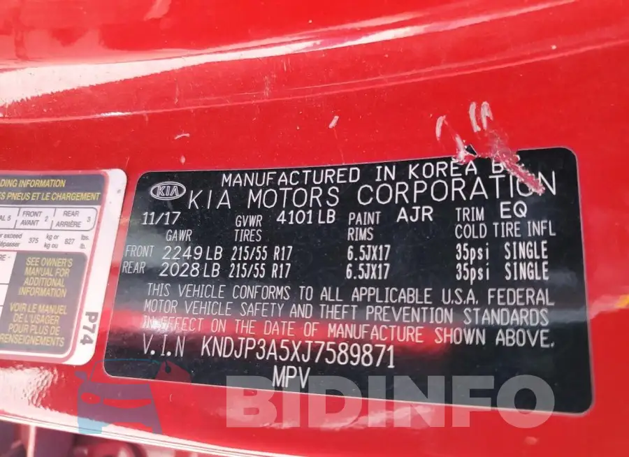 KNDJP3A5XJ7589871 Photo# 13