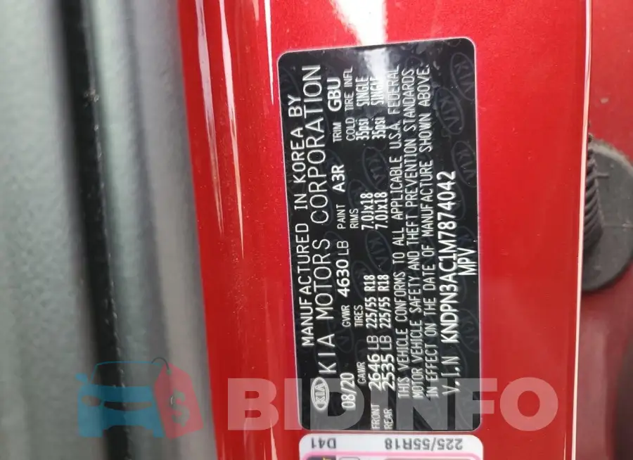 KNDPN3AC1M7874042 Photo# 13