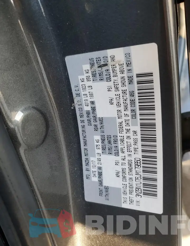 3MZBN1U76JM179650 Photo# 12