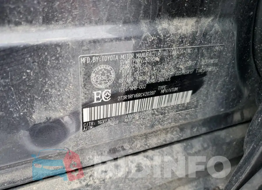 2T3R1RFV6RC420397 Photo# 13