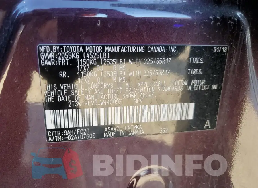 2T3WFREV9JW443097 Photo# 14
