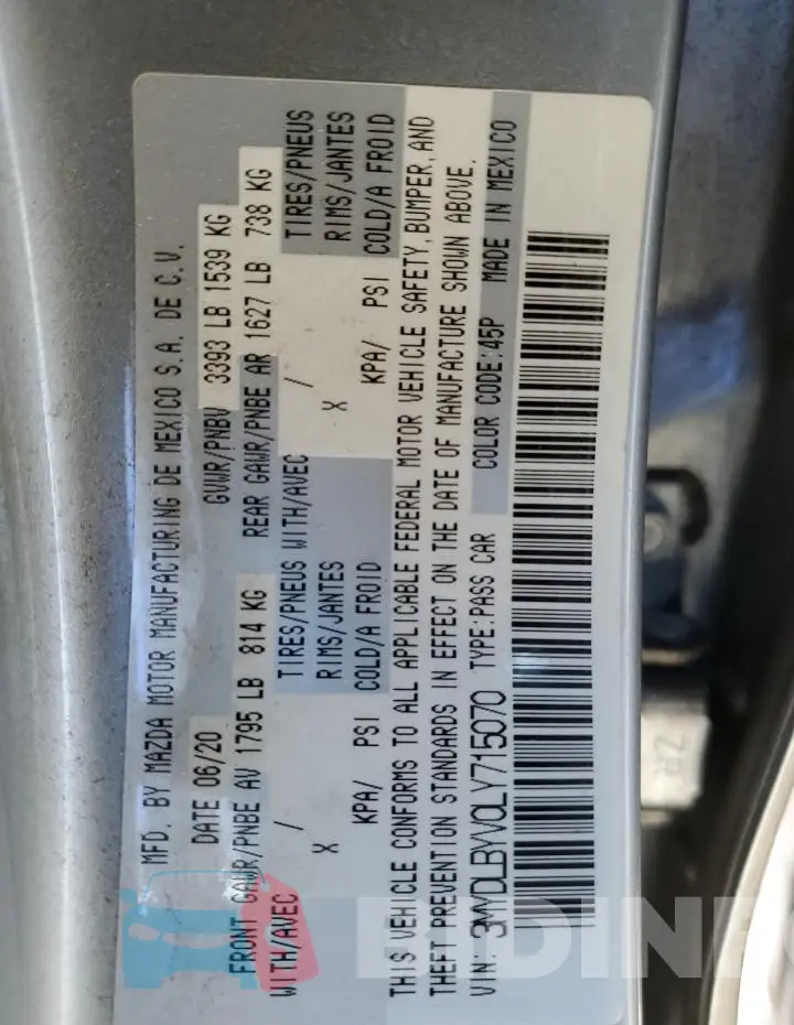 3MYDLBYV0LY715070 Photo# 12