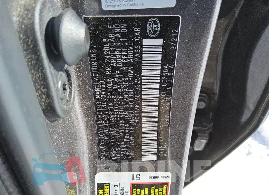 4T1C11AK1PU153257 Photo# 12