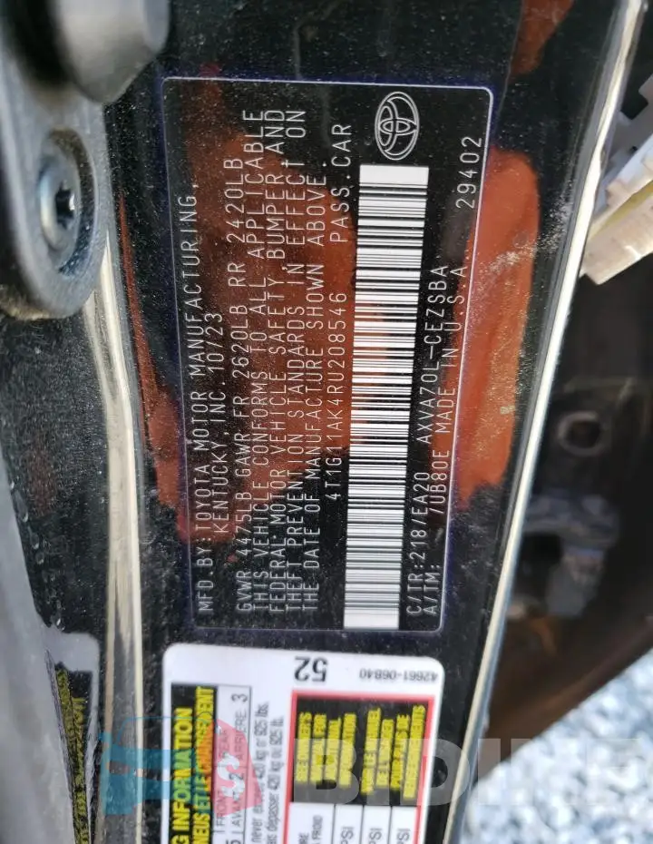 4T1G11AK4RU208546 Photo# 14